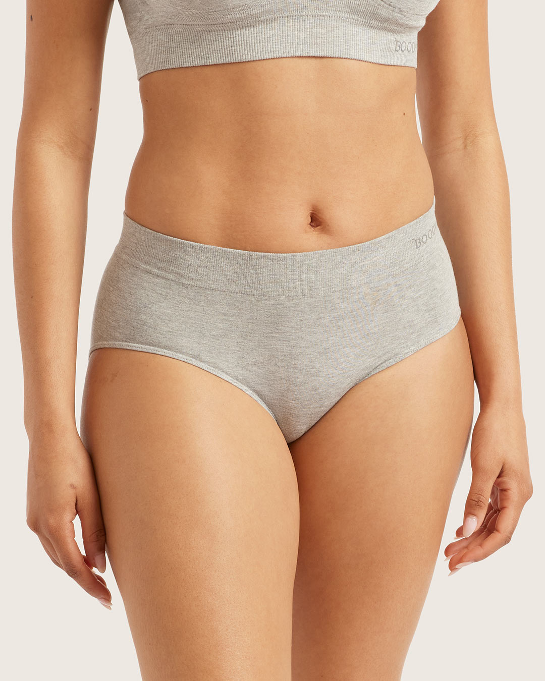 Midi Briefs - Light Grey Marl