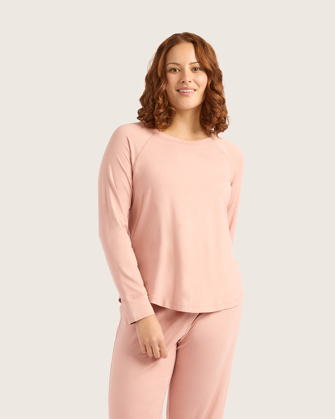 Goodnight Raglan Sleep Top - Dusty Pink