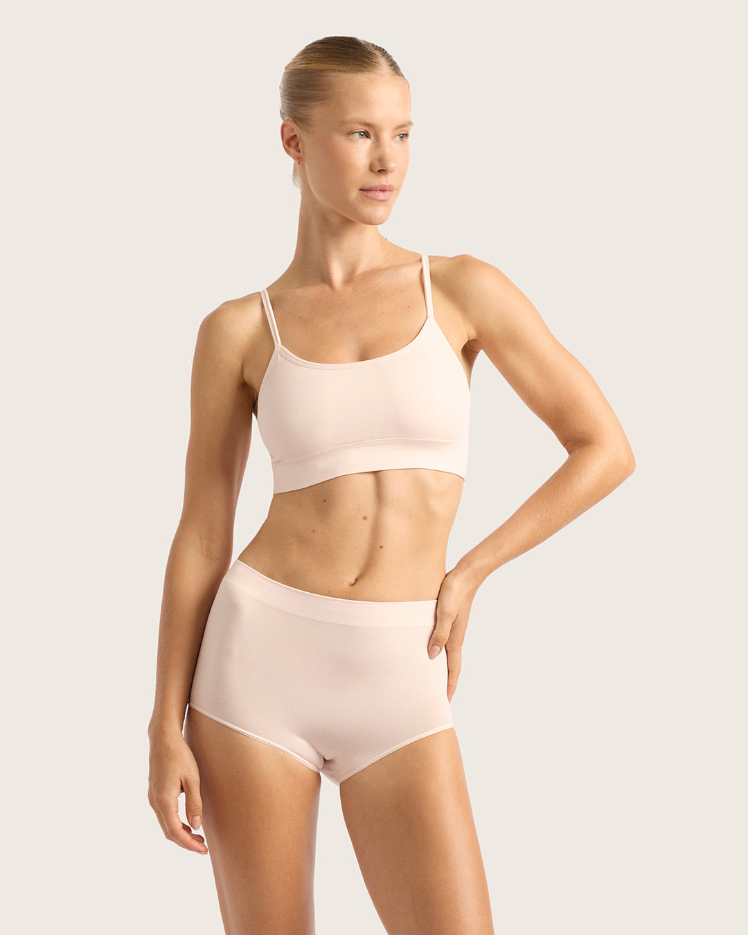 LYOLYTE Full Low Leg Briefs - Powder Pink