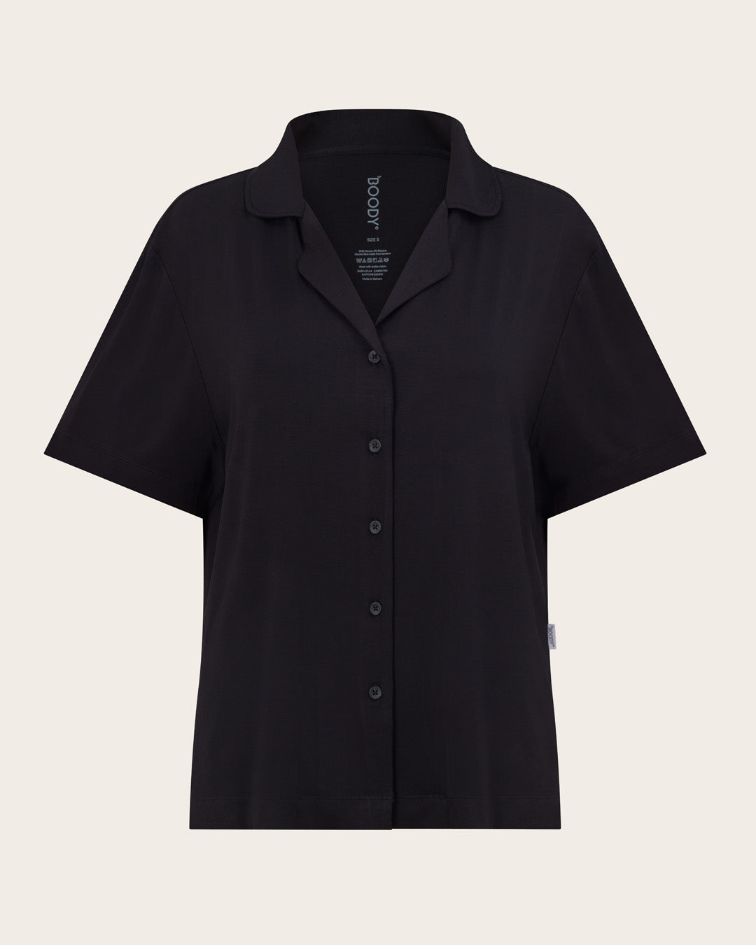 Goodnight Short Sleeve Sleep Shirt - Black