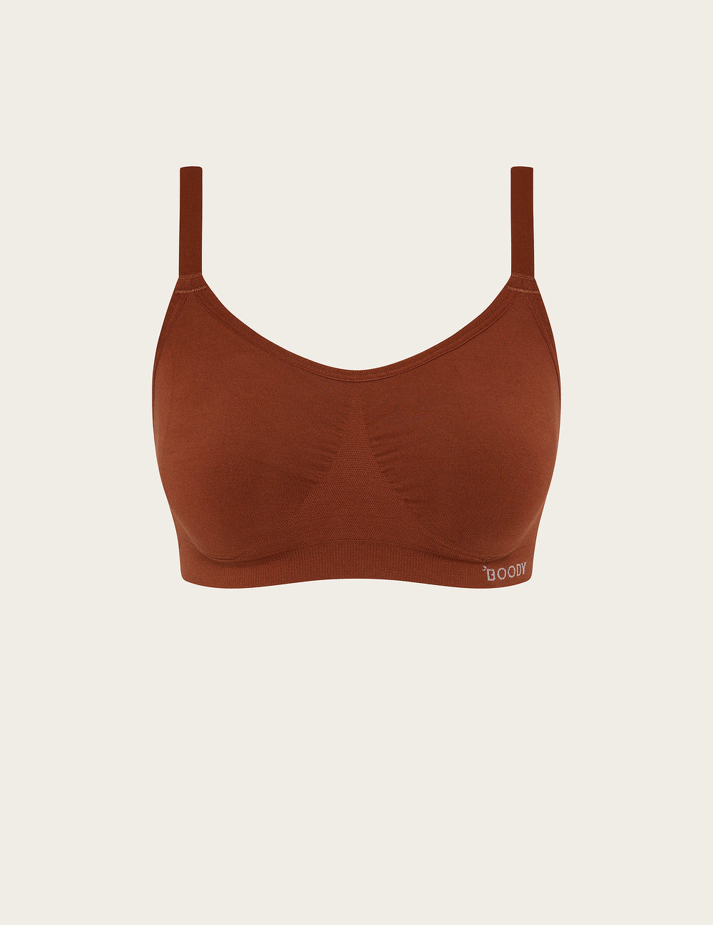 Full Bust Wireless Bra - Rust