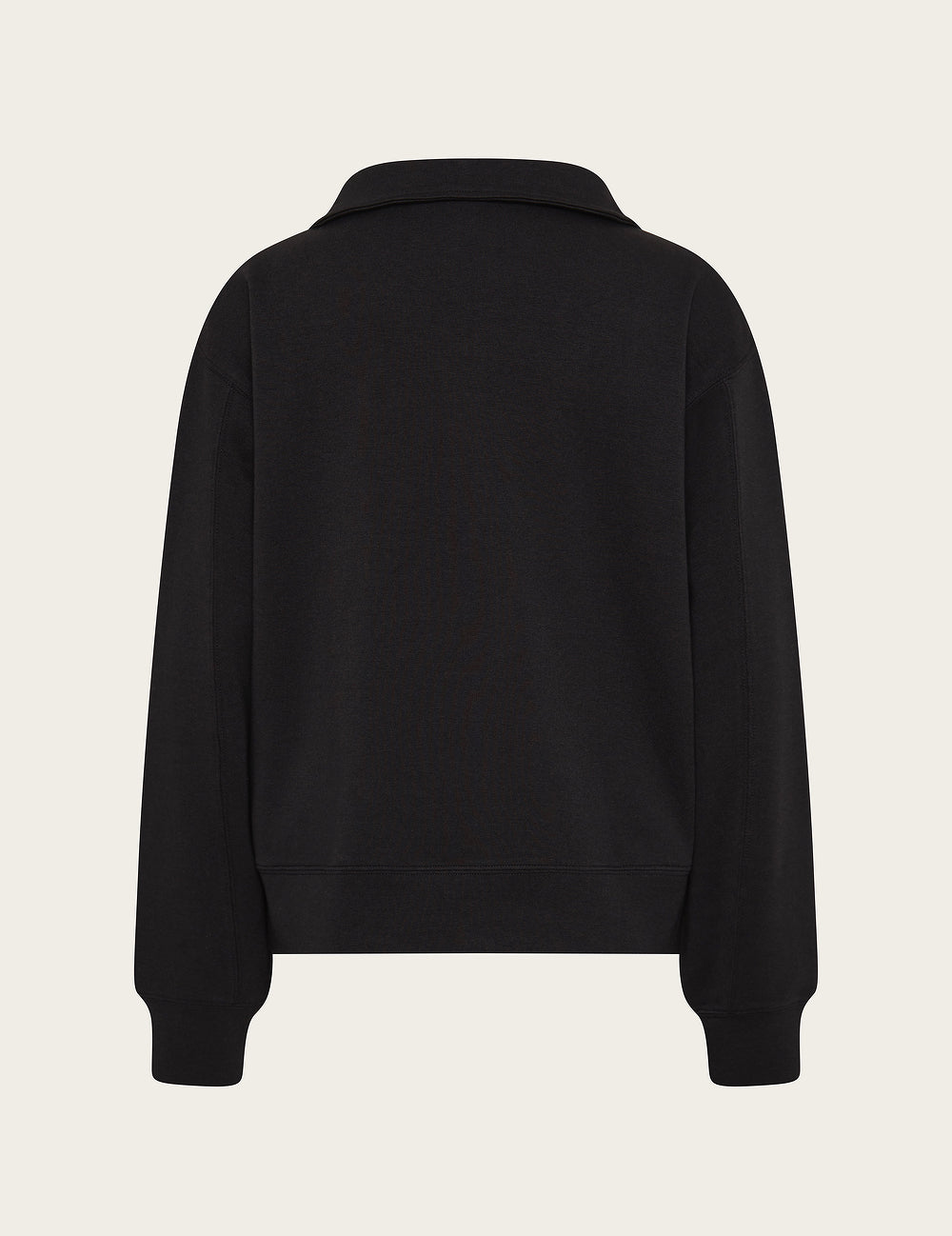 Women's Quarter Zip Sweater - Black
