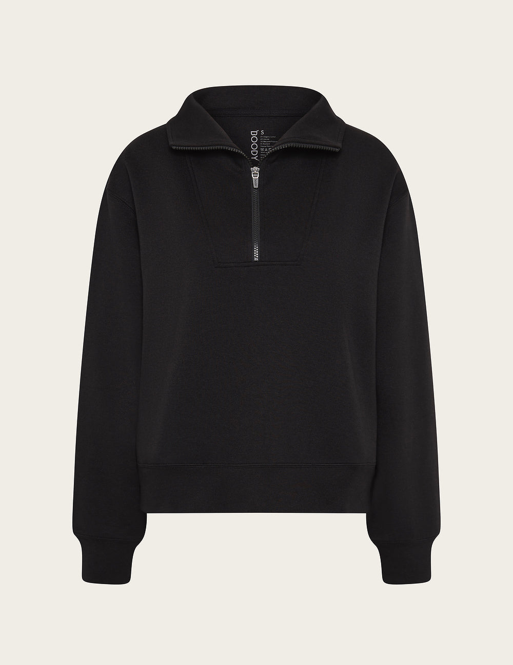 Women's Quarter Zip Sweater - Black