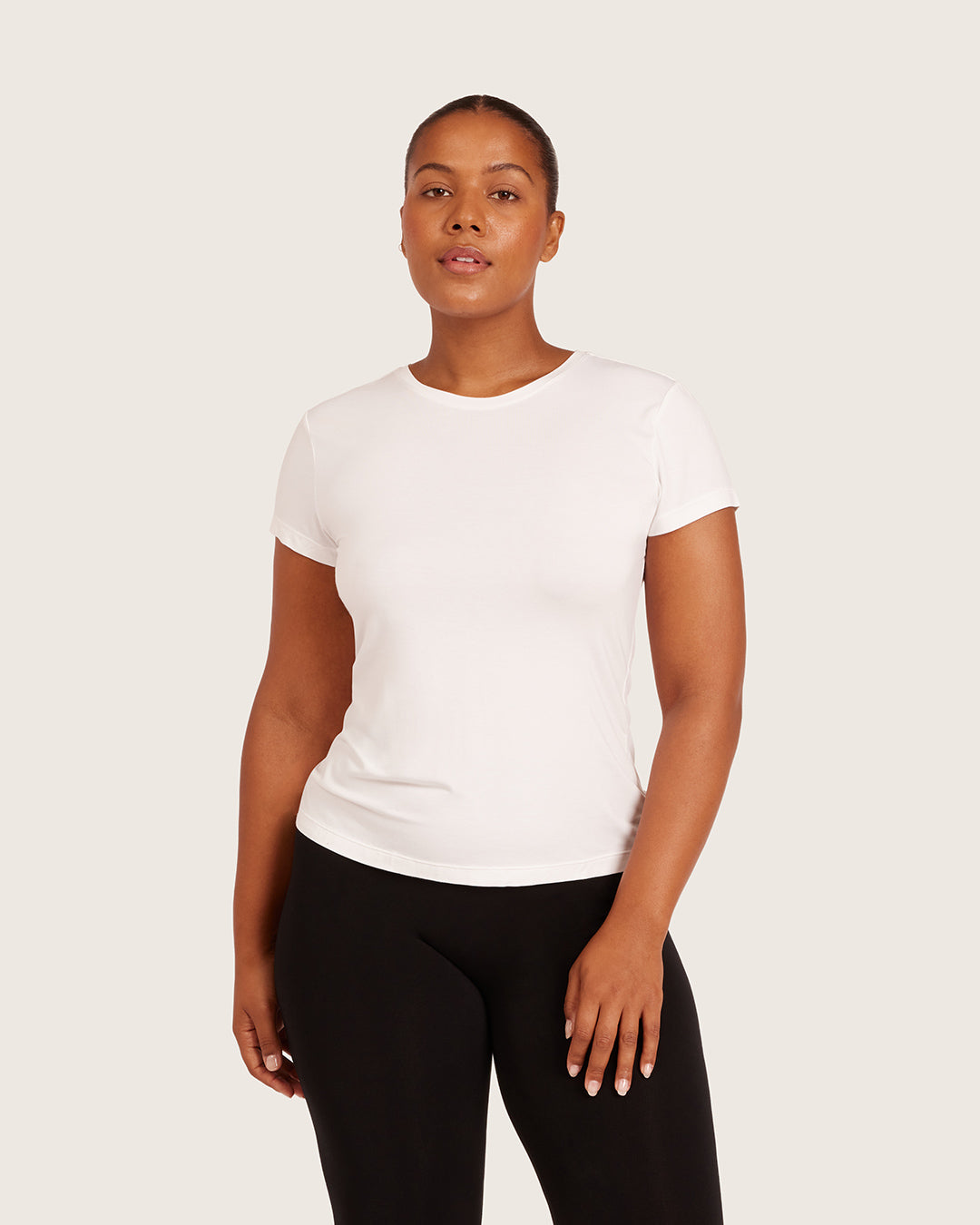 Women's Base Layer Crew Neck T-Shirt - White