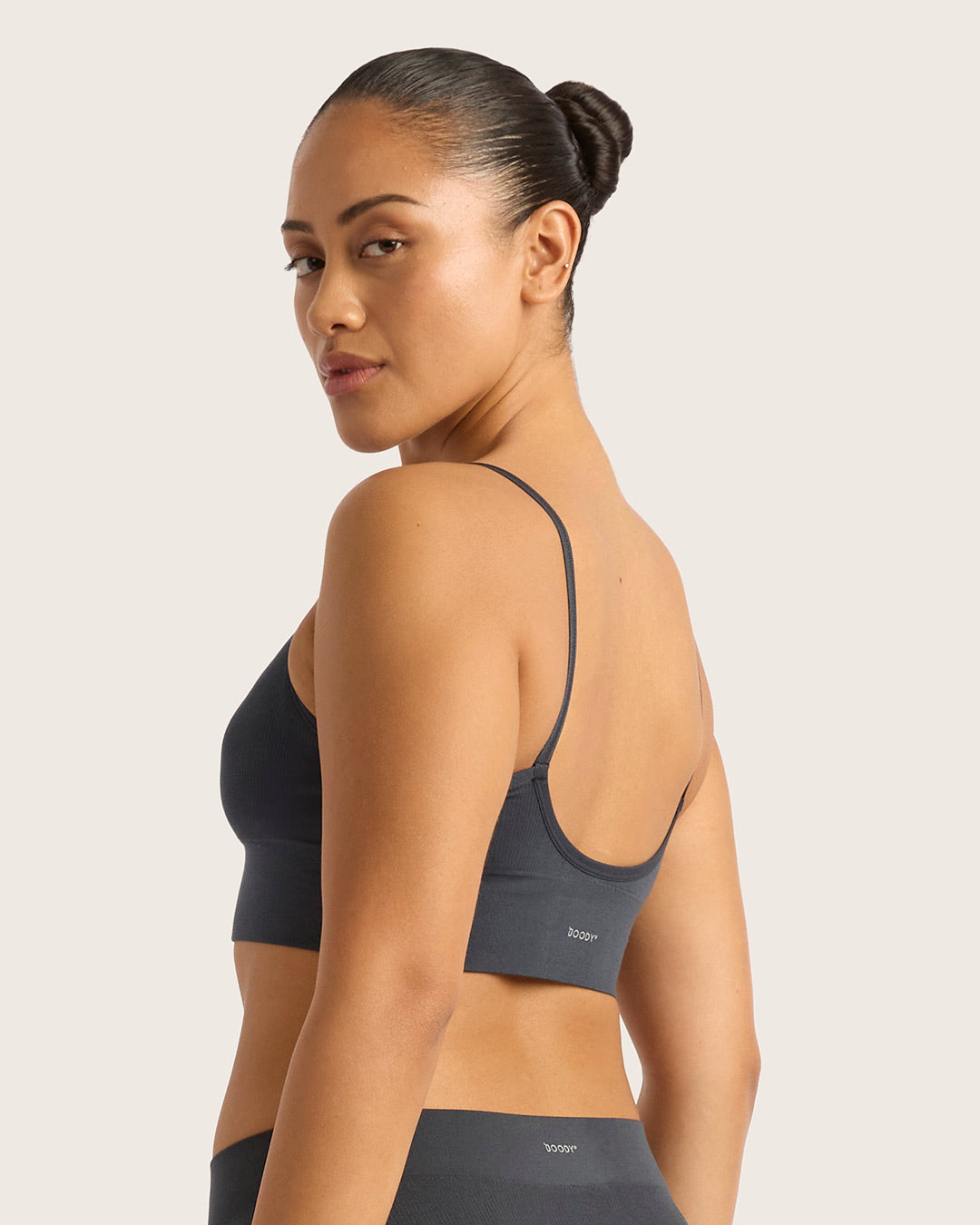 LYOLYTE Ribbed Low Back Bralette - Storm