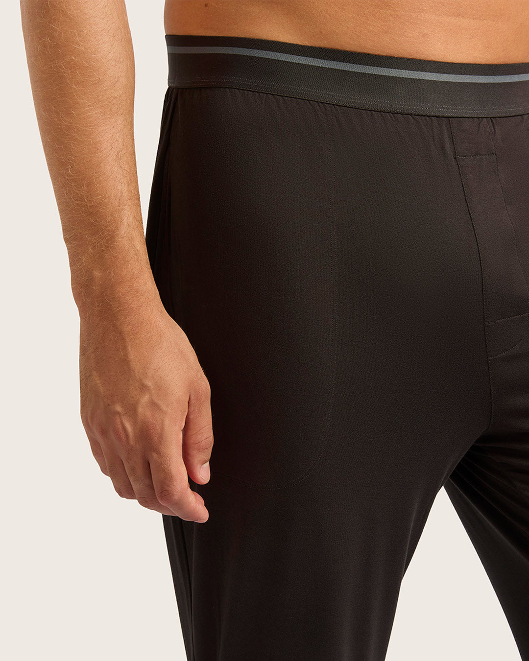 Men's Cuffed Sleep Pants - Black
