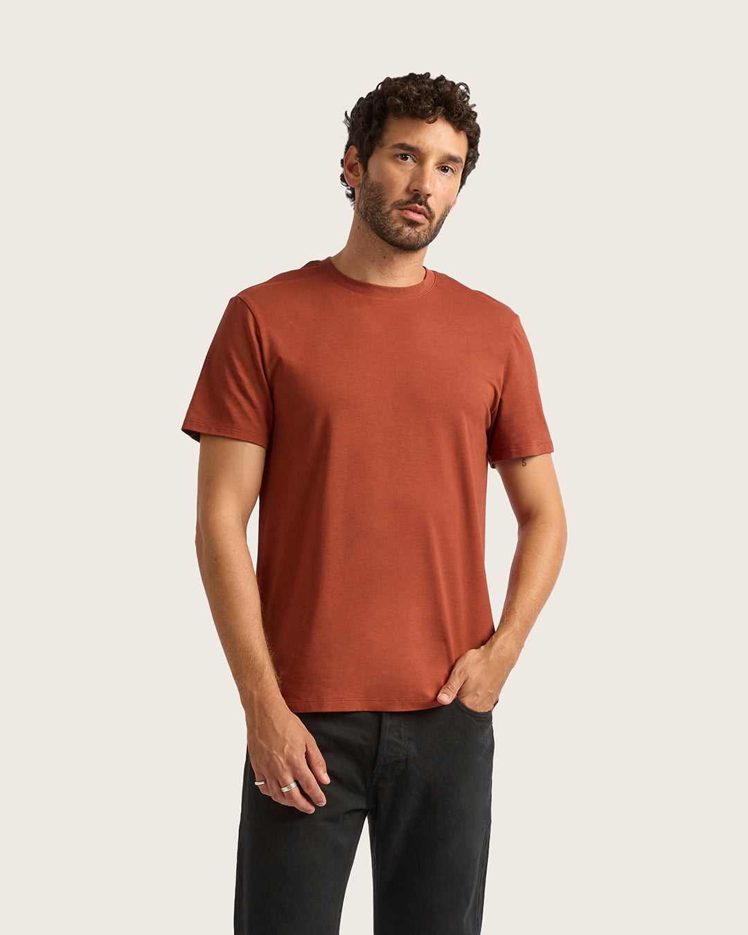 Men's Classic Crew Neck T-Shirt - Rust