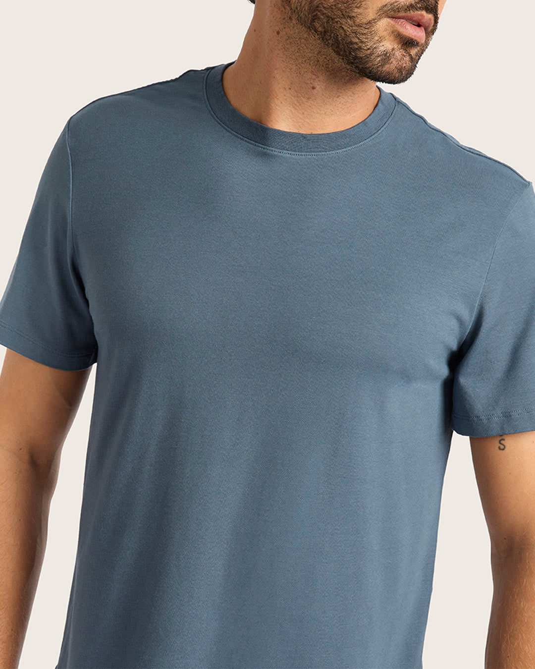 Men's Classic Crew Neck T-Shirt - Steel Blue