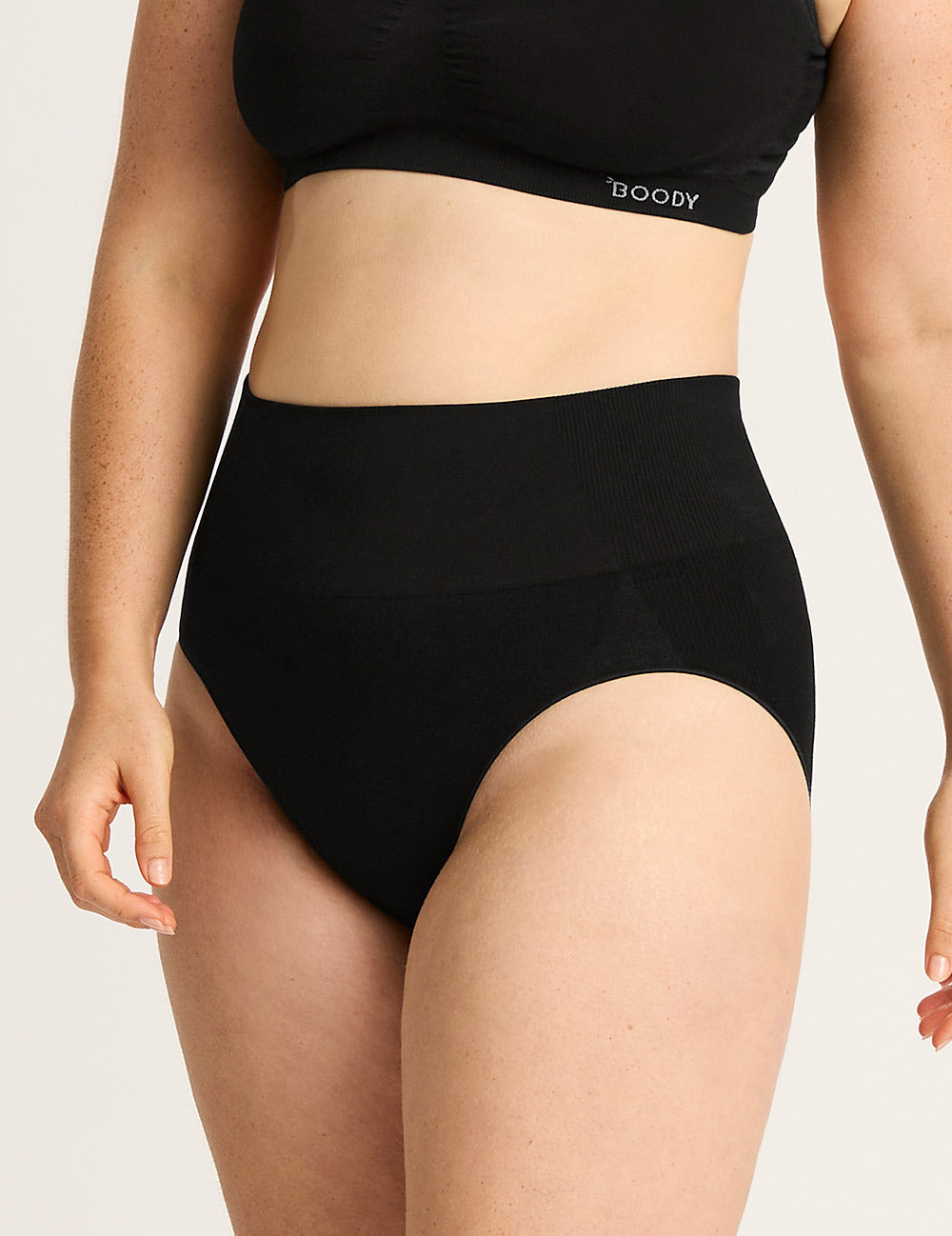Shaper High Cut Full Briefs - Black
