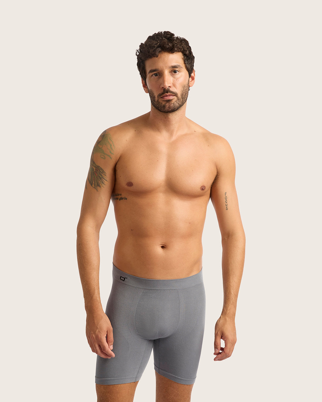 Men's Seamfree Mid-Length Boxer Briefs - Charcoal