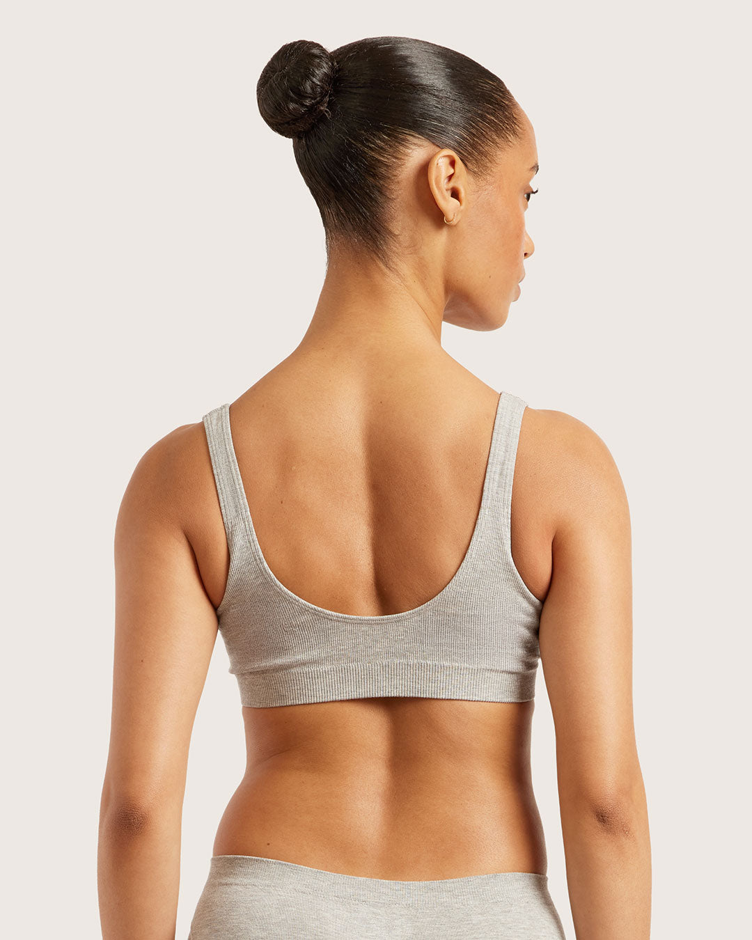 Seamfree Crop Bra - Light Grey Marl