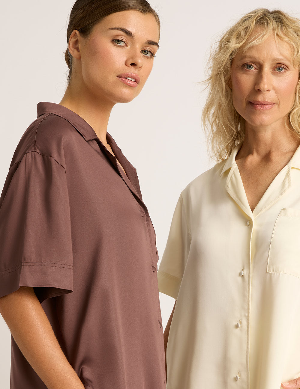Vegan Silk Short Sleeve Shirt - Garnet