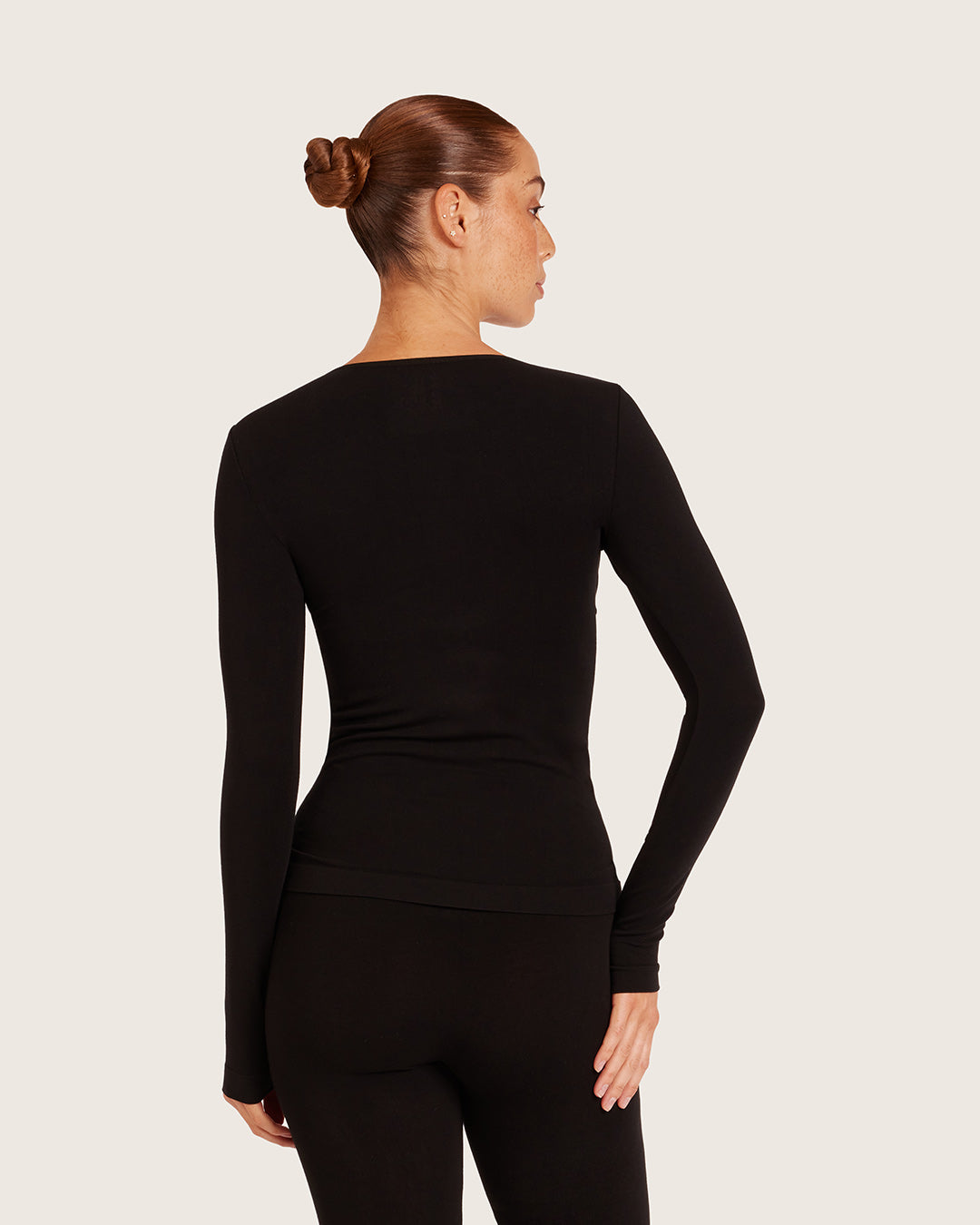 Women's Base Layer Long Sleeve Top - Black