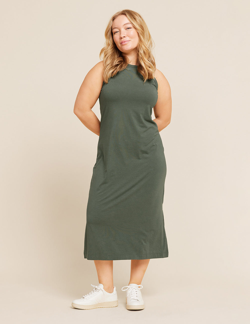 Racerback Dress - Moss