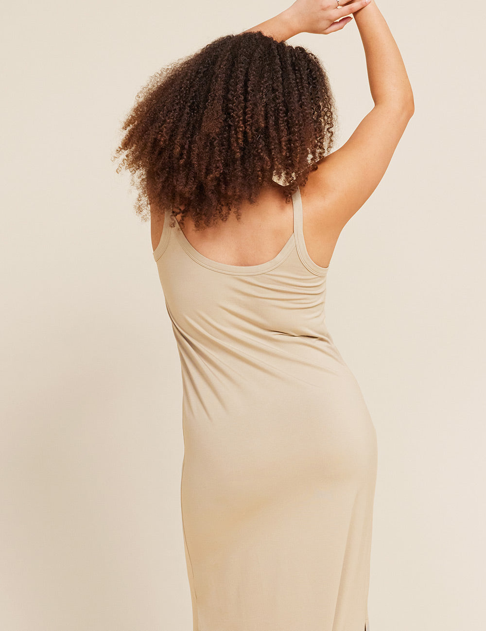 V-Neck Slip Dress - Stone