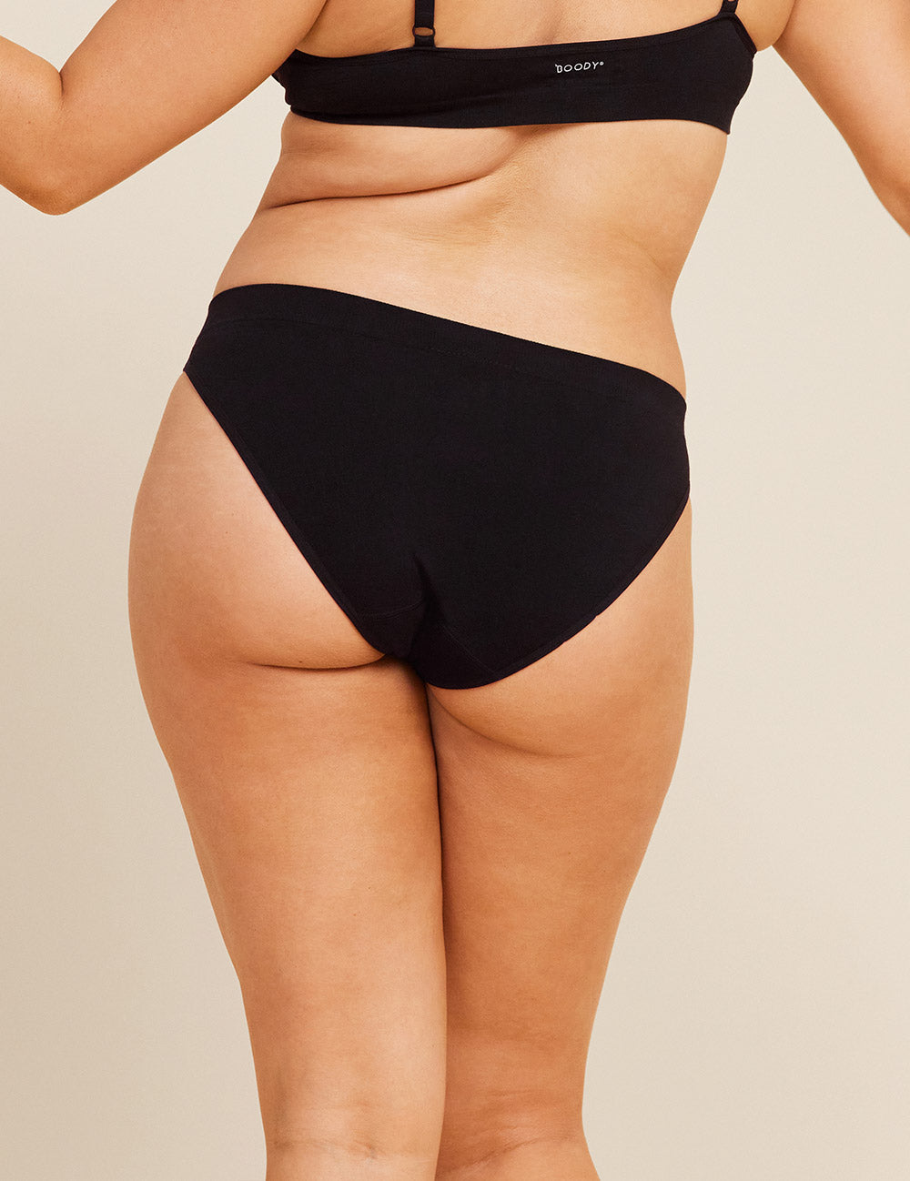 Period & Leak Proof - Hipster Bikini - Light - Black