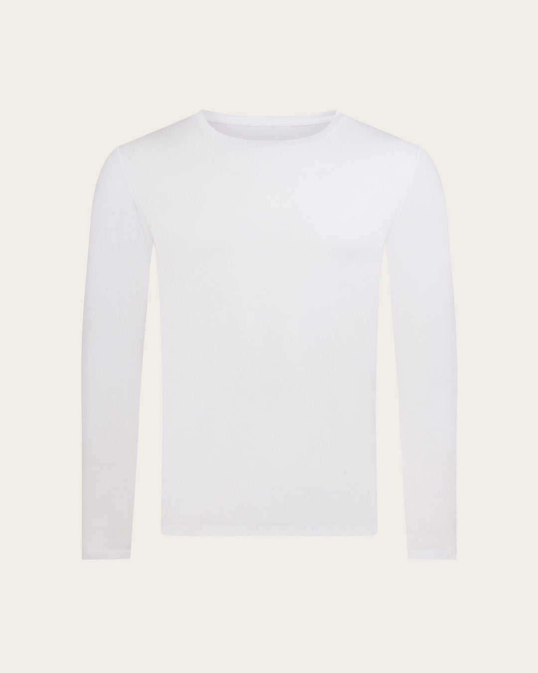 Men's Base Layer Long Sleeve Crew Neck T-Shirt - White