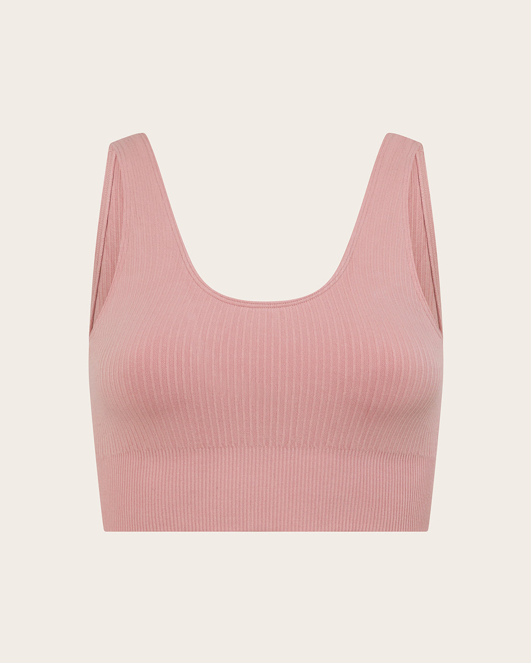Ribbed Seamfree Crop-Dusty Pink