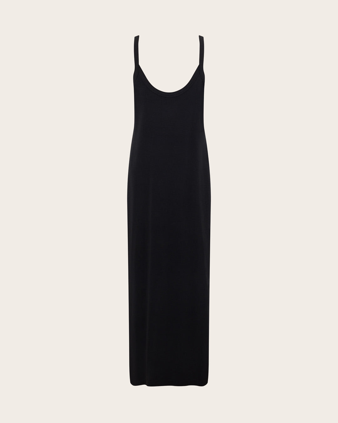 V-Neck Slip Dress - Black