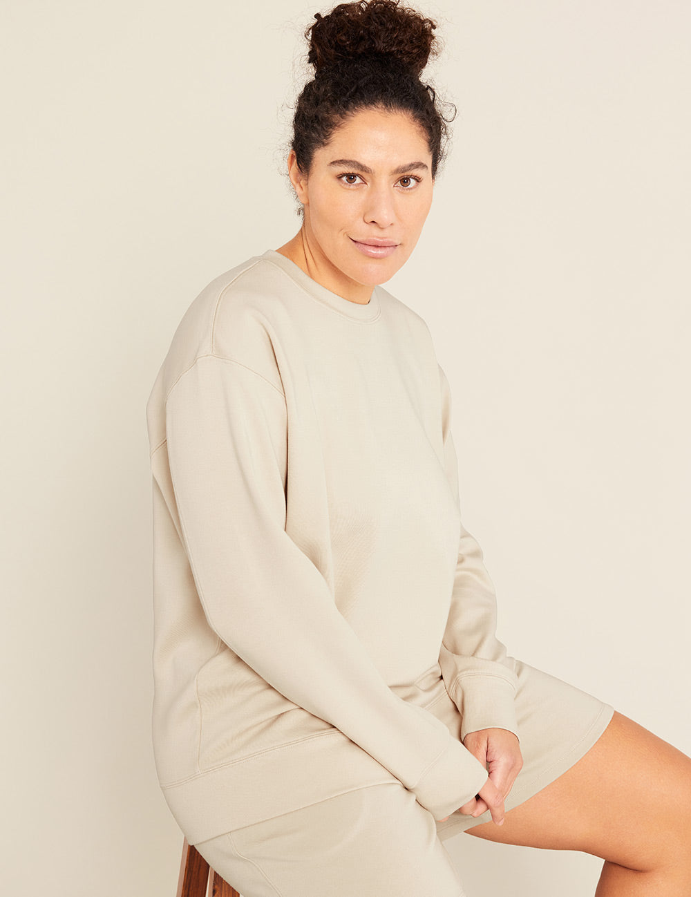 Unisex Crew Neck Sweater - Sand