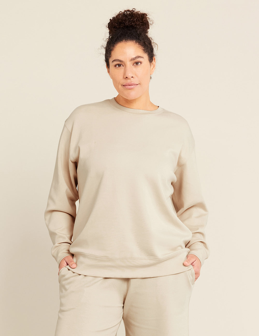 Unisex Crew Neck Sweater - Sand