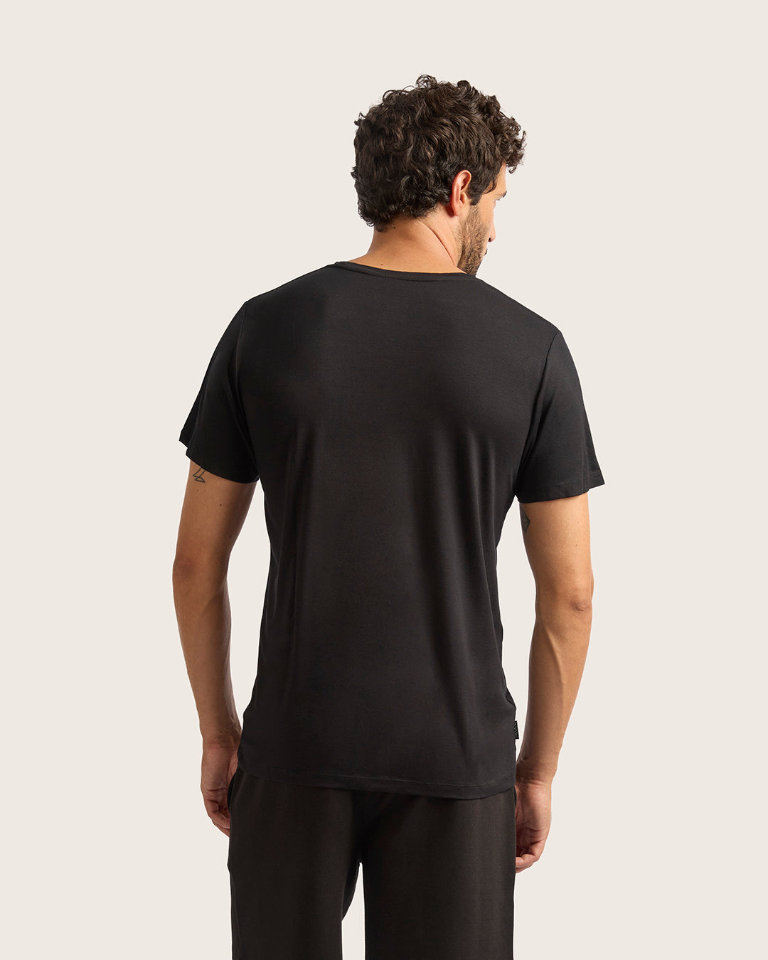 Men's Base Layer Crew Neck T-Shirt - Black