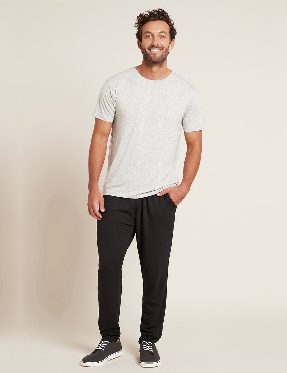 Men's Base Layer Crew Neck T-Shirt - Light Grey Marl