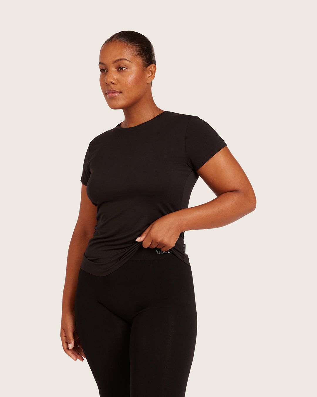 Women's Base Layer Crew Neck T-Shirt - Black