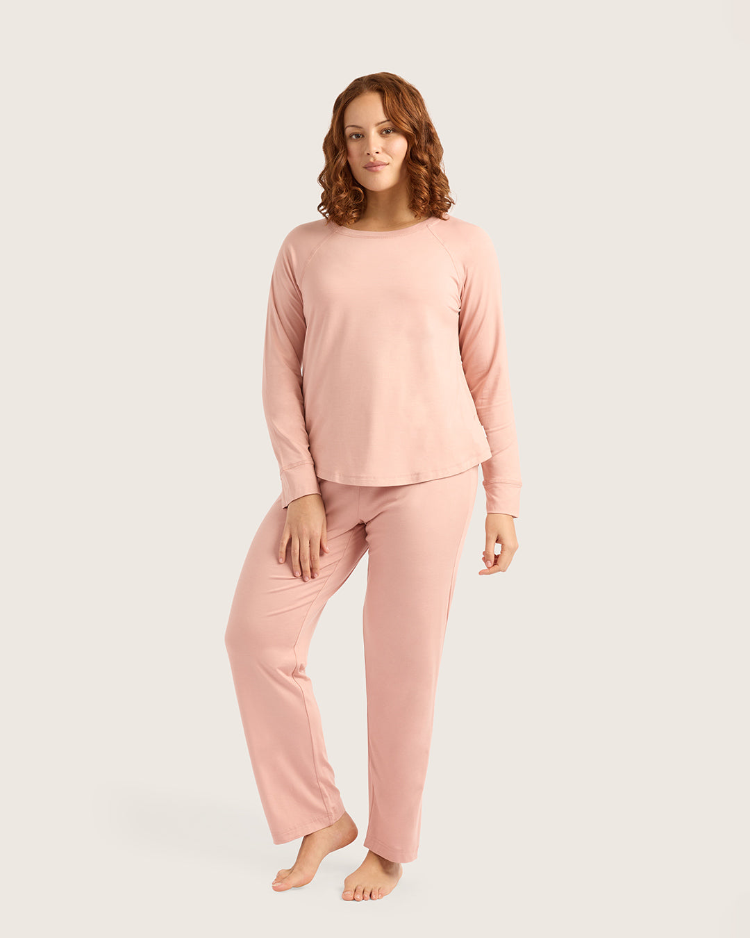 Goodnight Raglan Sleep Top - Dusty Pink