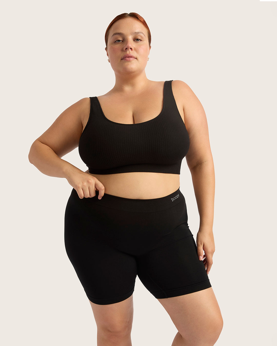 Ribbed Seamfree Crop-Black