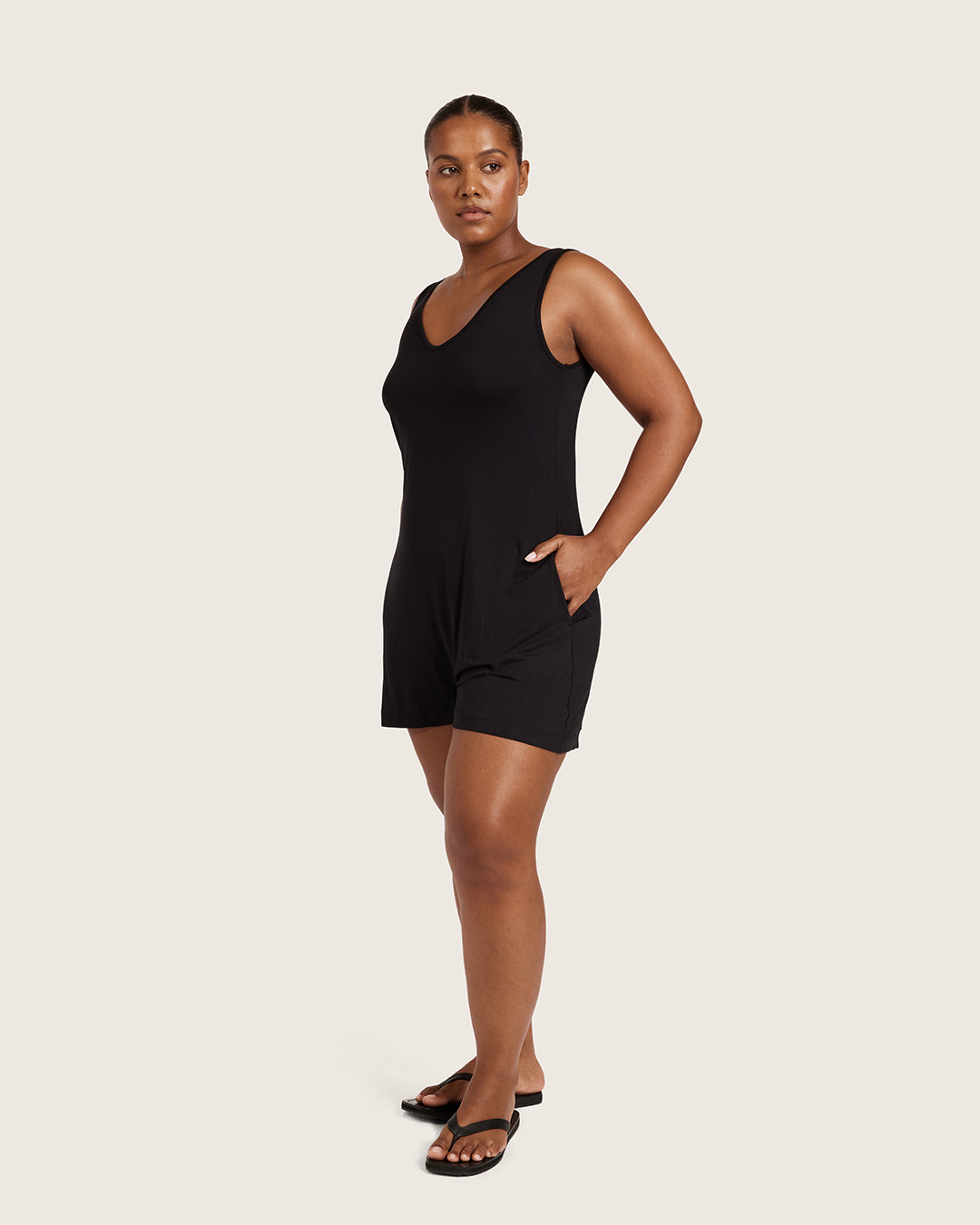 Short Romper - Black