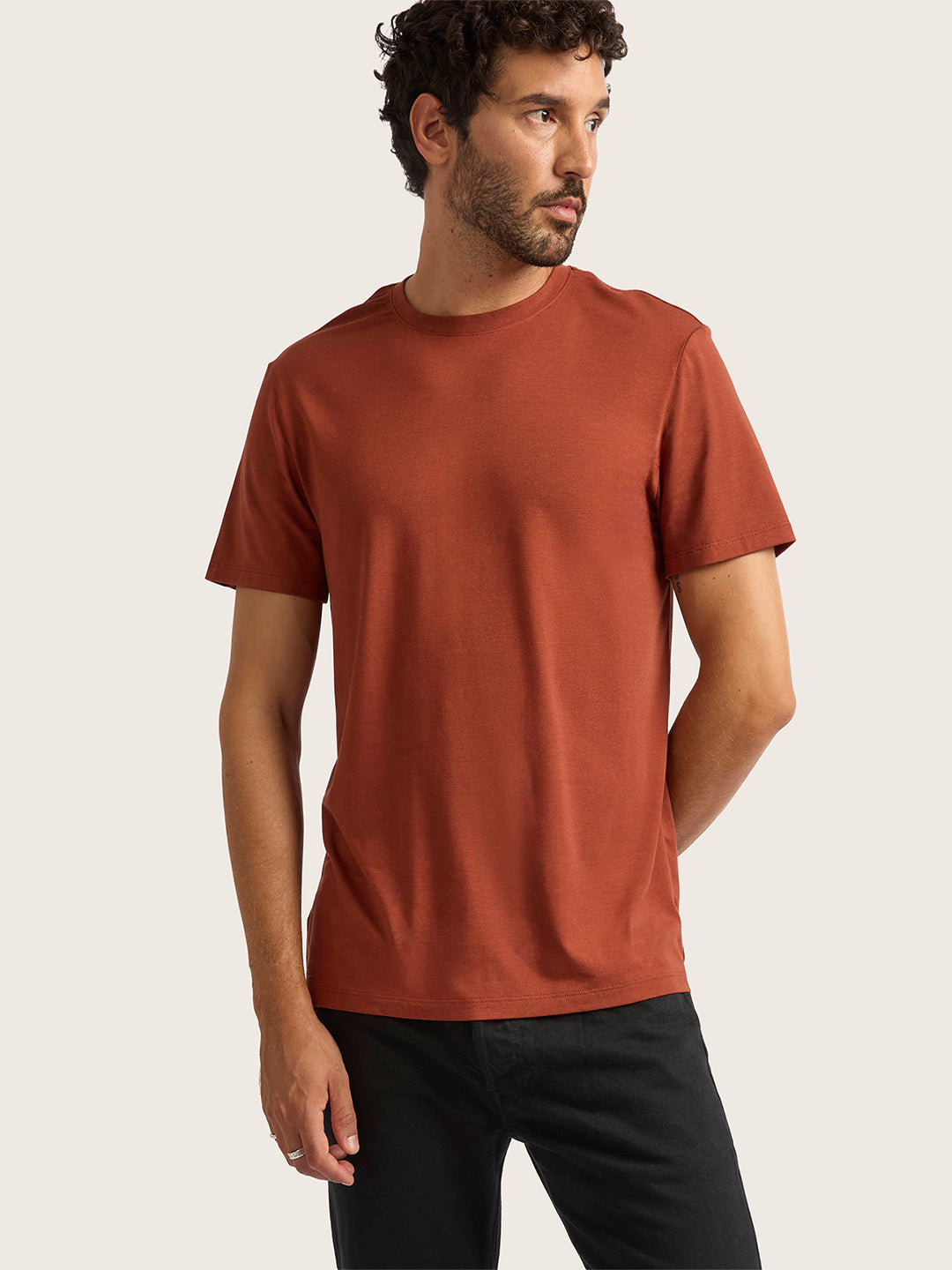 Men's Classic Crew Neck T-Shirt - Rust