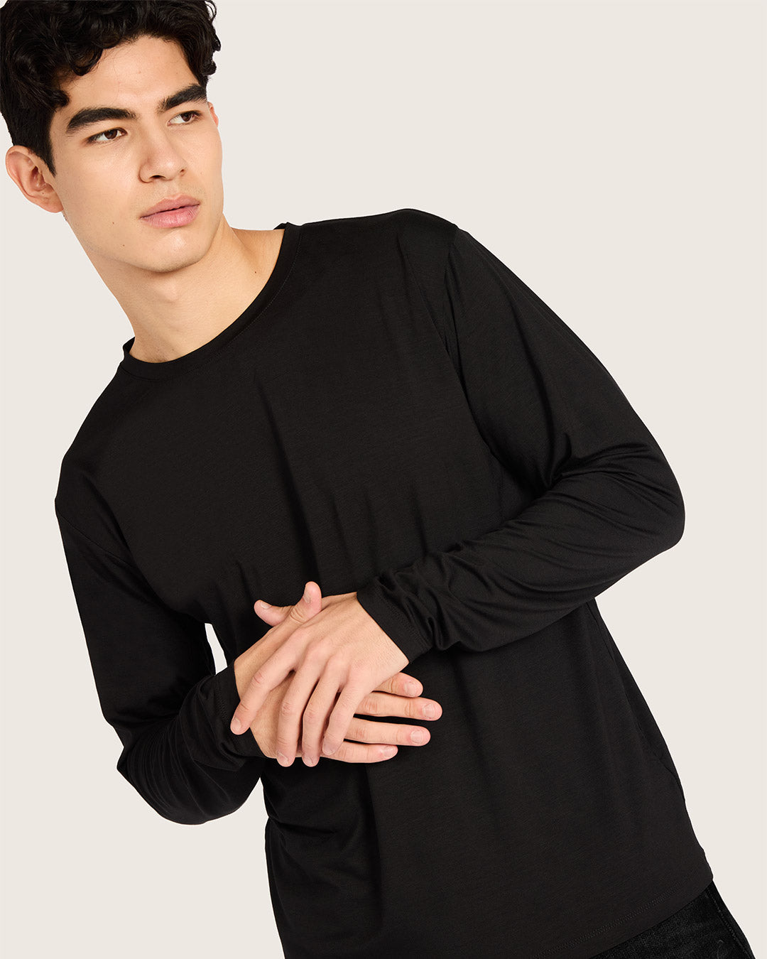 Men's Classic Long Sleeve T-Shirt - Black
