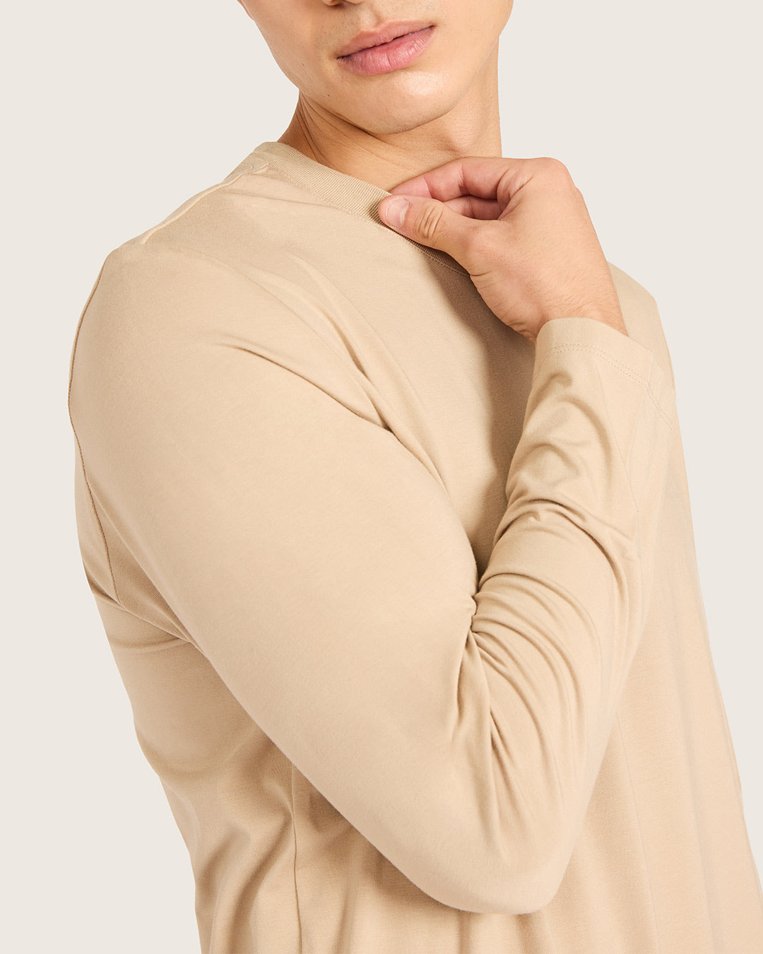 Men's Classic Long Sleeve T-Shirt - Stone