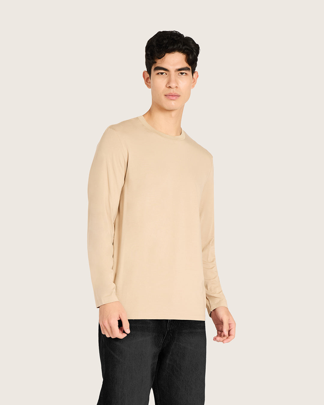 Men's Classic Long Sleeve T-Shirt - Stone