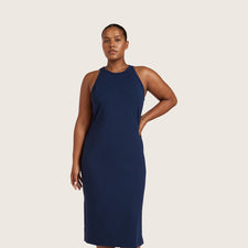 Women's Bamboo Racerback Dress in Navy – Boody Europe