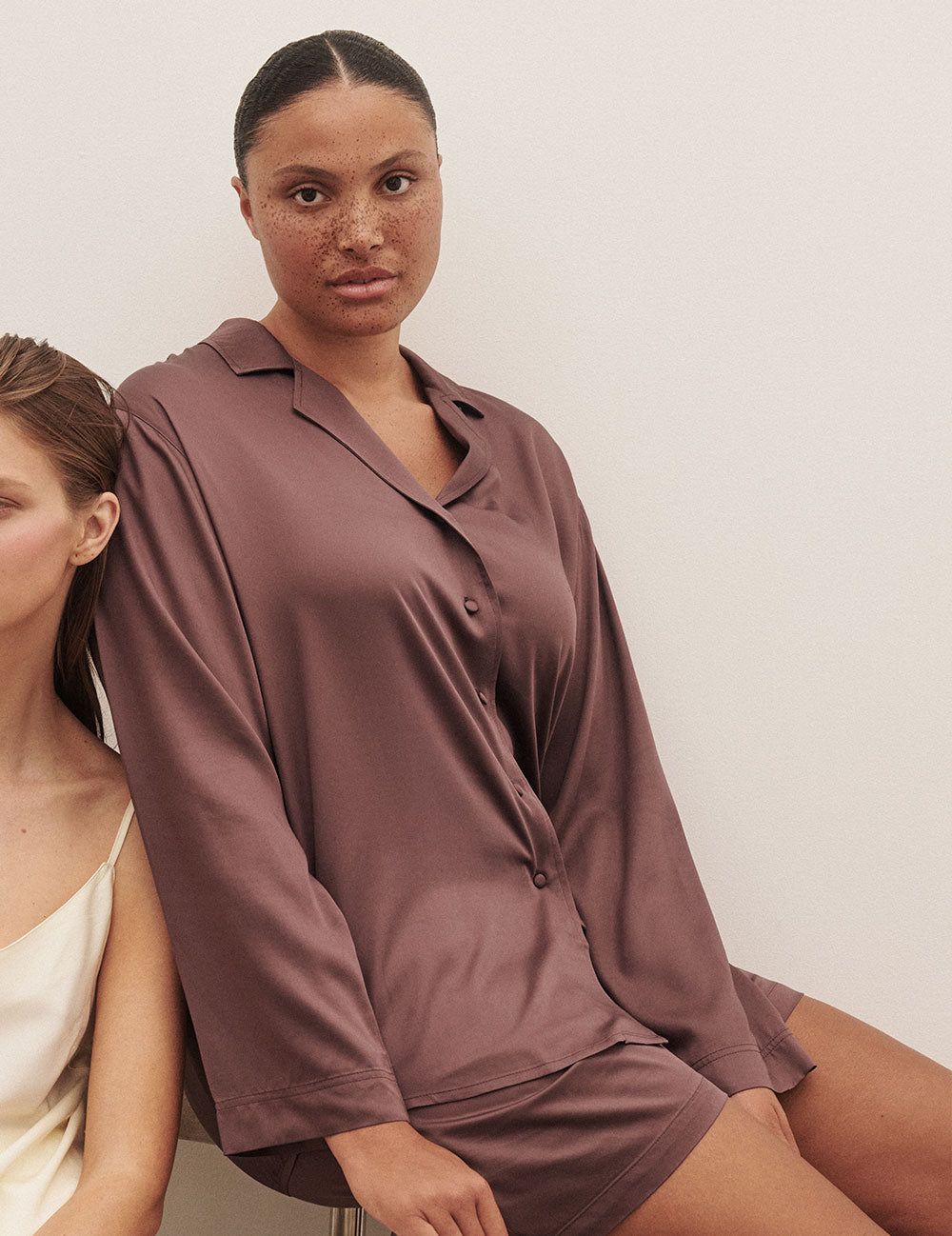 Vegan Silk Shorts - Garnet