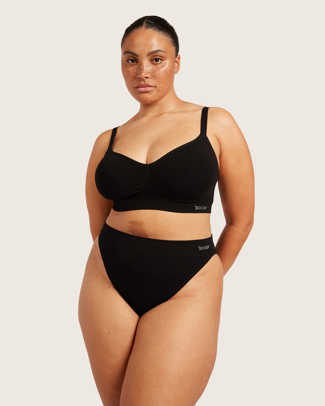 High Cut Full Briefs - Black