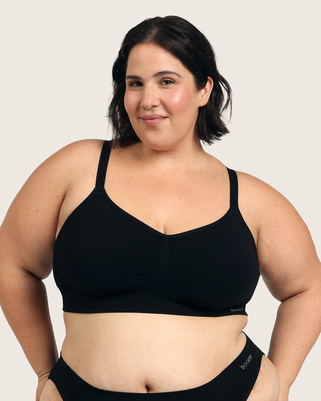 Wireless Full Bust T-Shirt Bra - Black