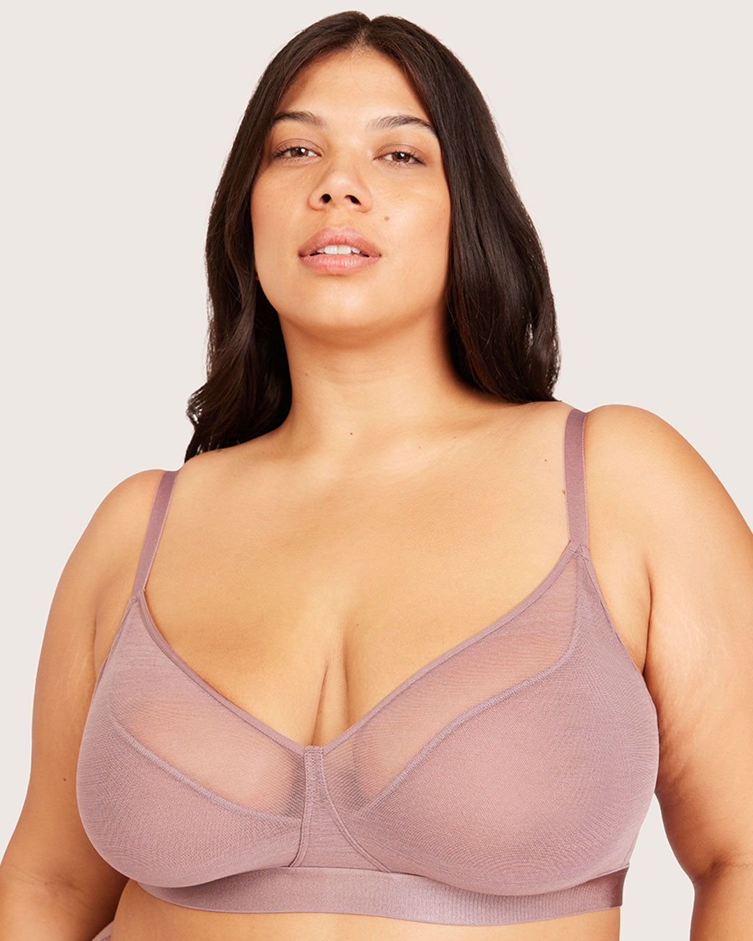 FreeMesh Full Bust Wireless Bra - Mauve