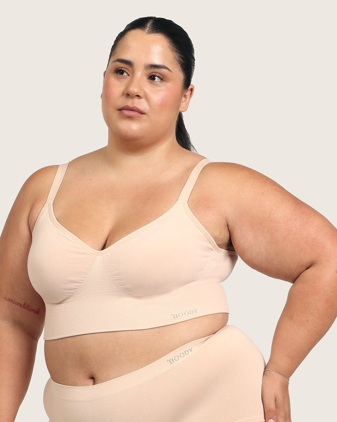 Wireless Low Back Bra - Shell