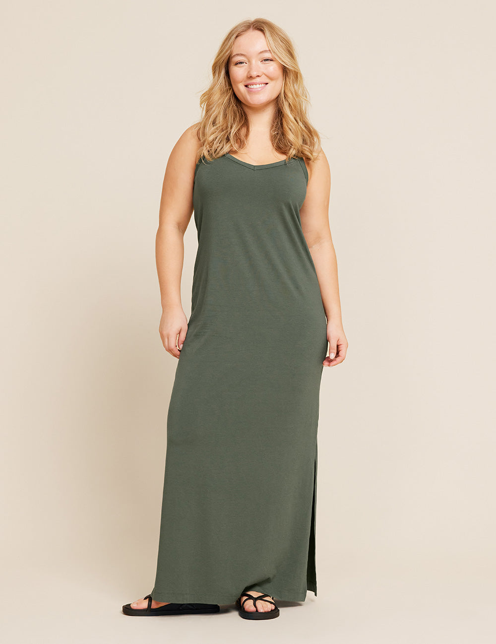 green emerald velvet dress SIERRA SATIN TIE BACK DRESS-MOSS GREEN – Lucca Couture main image 0