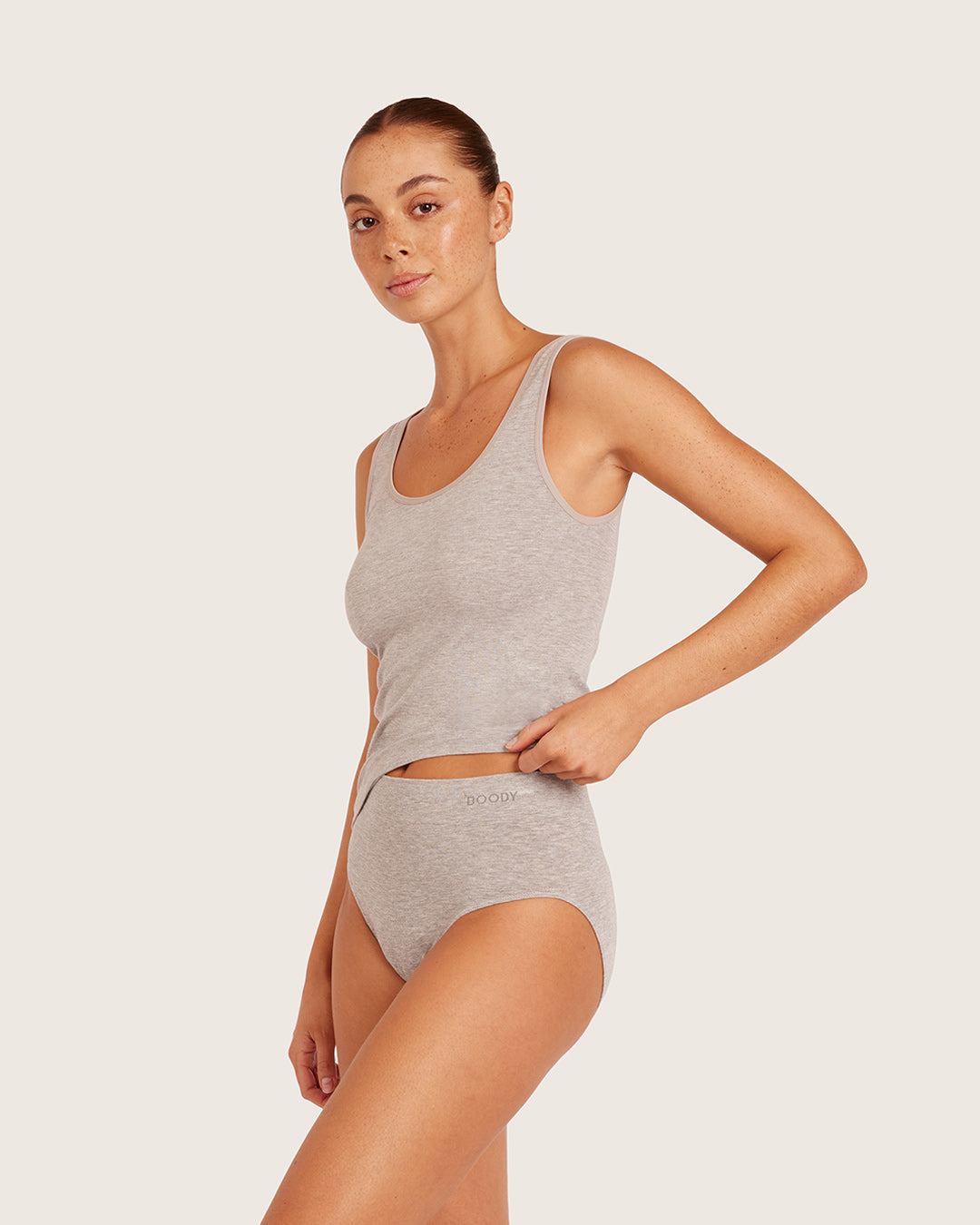 Base Layer Tank Top - Light Grey Marl
