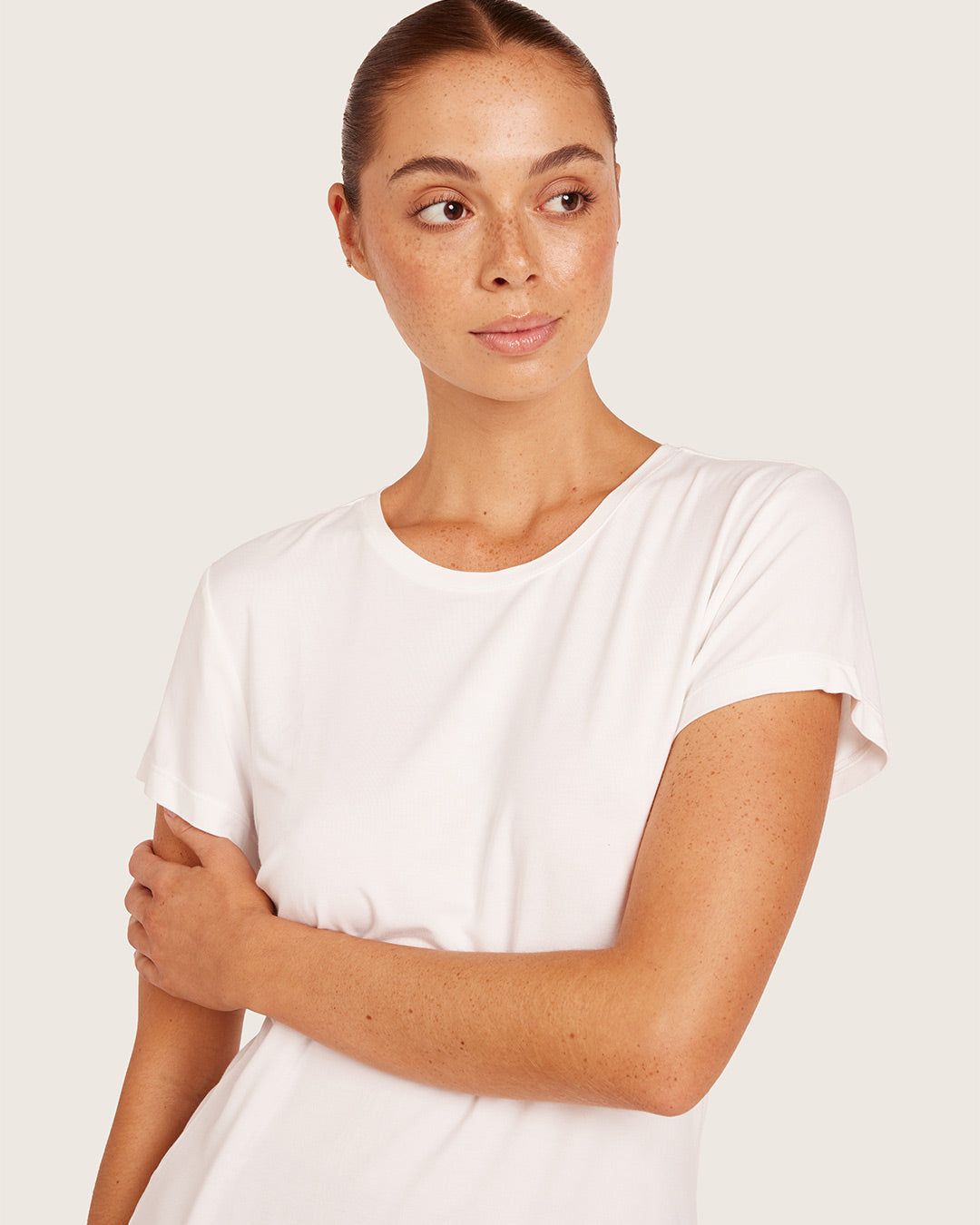 Women's Base Layer Crew Neck T-Shirt - White