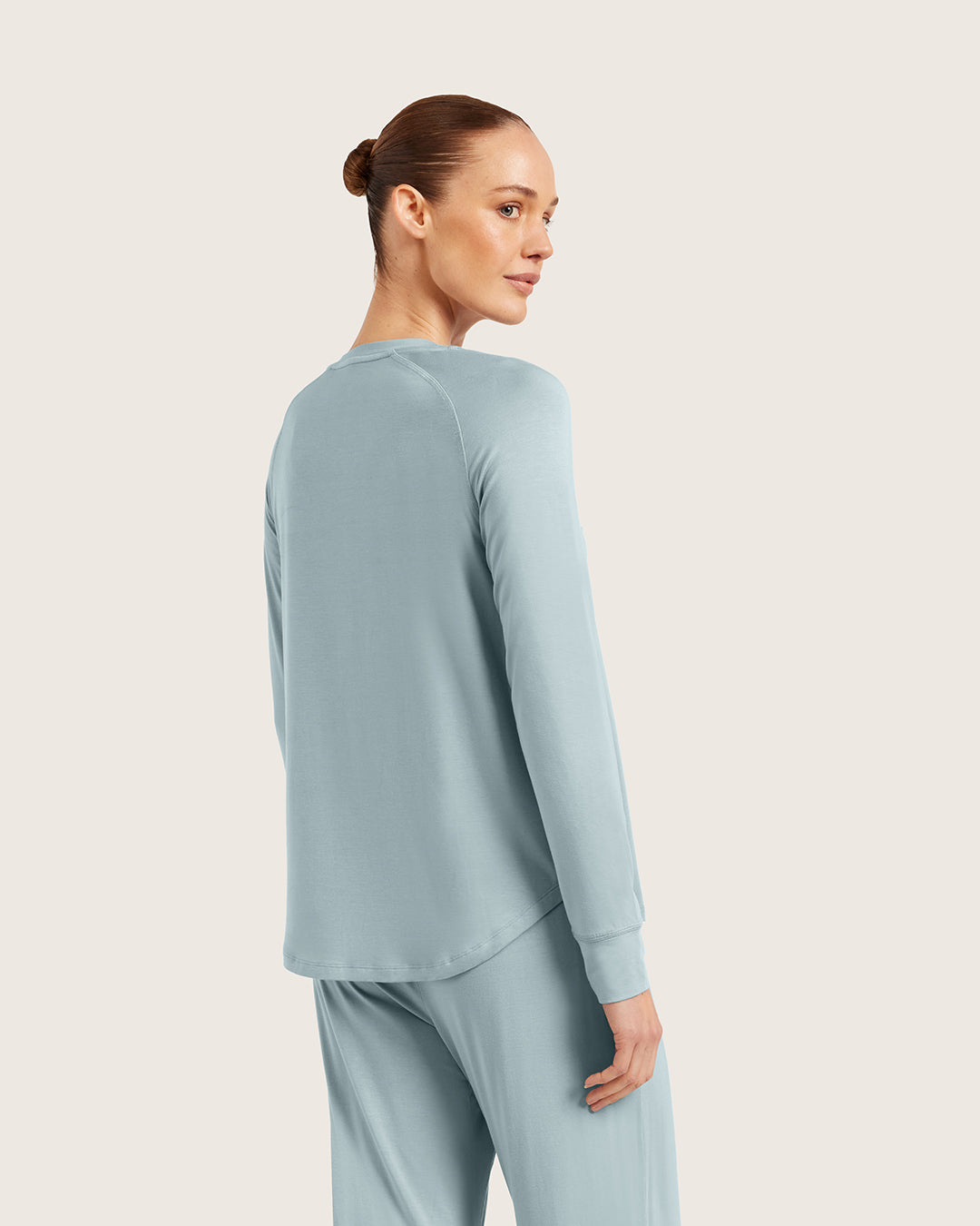 Goodnight Raglan Sleep Top - Mineral Blue