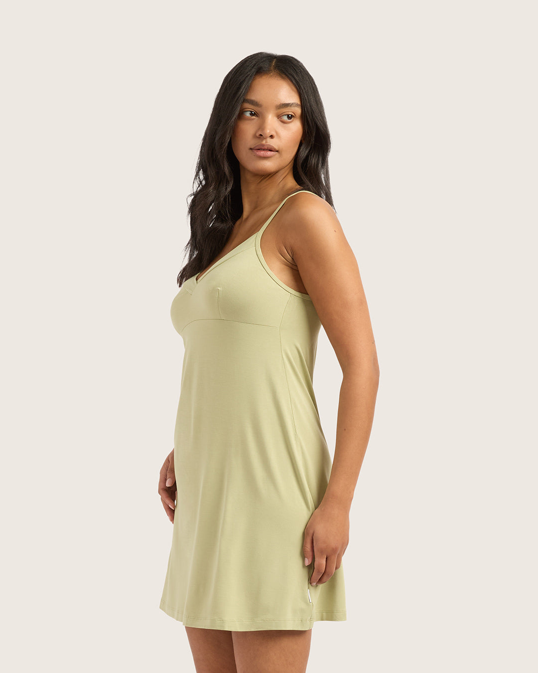 Goodnight Slip Sleep Dress - Sage