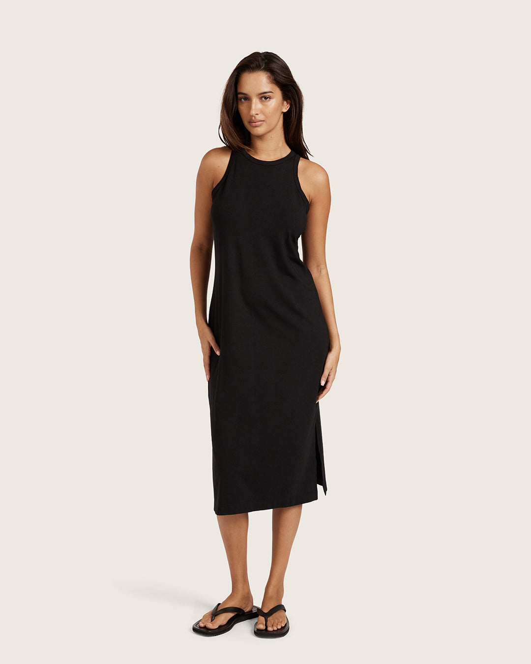 Women's Bamboo Racerback Dress in Black – Boody Europe