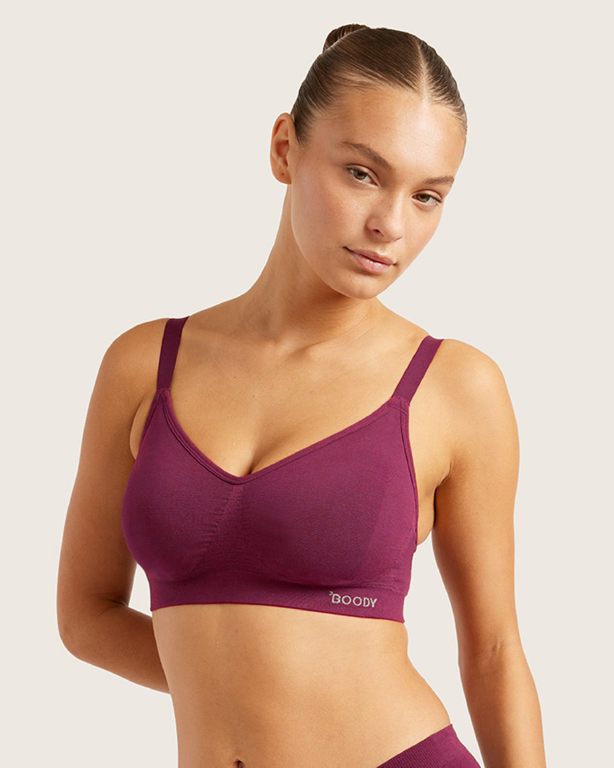 Wireless Full Bust T-Shirt Bra - BCAM Dark Pink