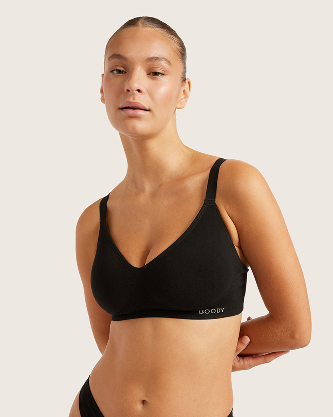 Wireless Full Bust T-Shirt Bra - Black