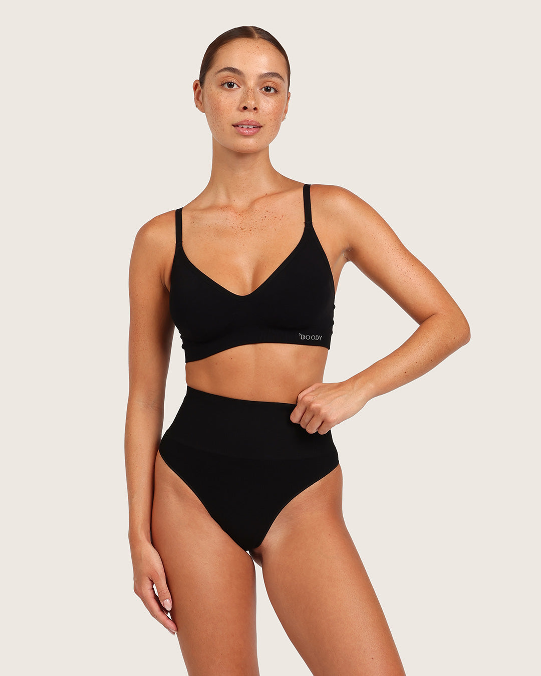 Shaper High Waist G-String - Black